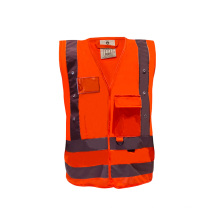 Bike and runner removable striped safety vest with LED light reflective orange safety vest red flashing 3 Flashing Modes